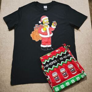 The Simpsons Men's Sleep Holiday Christmas Pajama Set #7